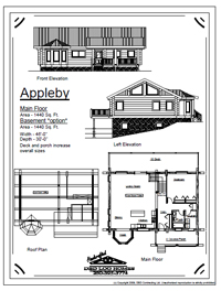 appleby log home stock plans 