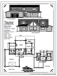 taylor log home stock plans 