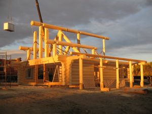 Construction of a log home by dbd log homes