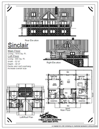 sinclair log home stock plans 