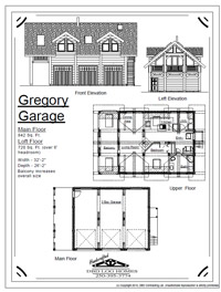 gregory garage log home stock plans 