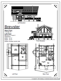 brewster log home stock plans 